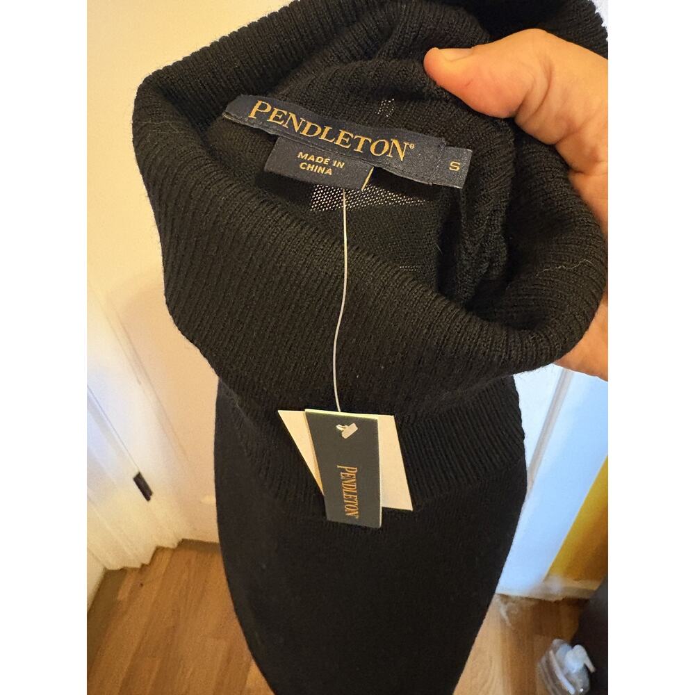 Pendleton NWT Womens Merino Wool Turtleneck Sweater Black Old Money Timeless S - Picture 5 of 5